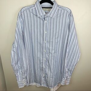 ETRO Striped Button Down Long Sleeve Collared Shirt
